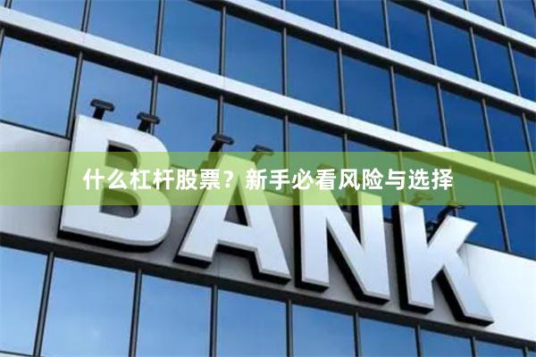 什么杠杆股票？新手必看风险与选择